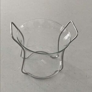 Bodum Glass Bowl Metal Stand Serving Dish Ice Bucket Chafing Dish
